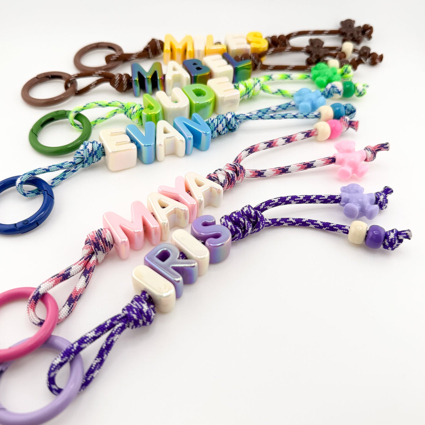 Personalized Bouclé Teddy Keychain